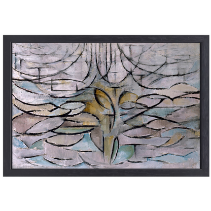 Appelboom in bloei - Piet Mondriaan canvas met baklijst
