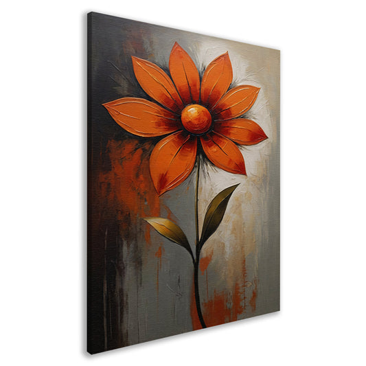 Vibrant Red and Orange Impressionist Flower canvas