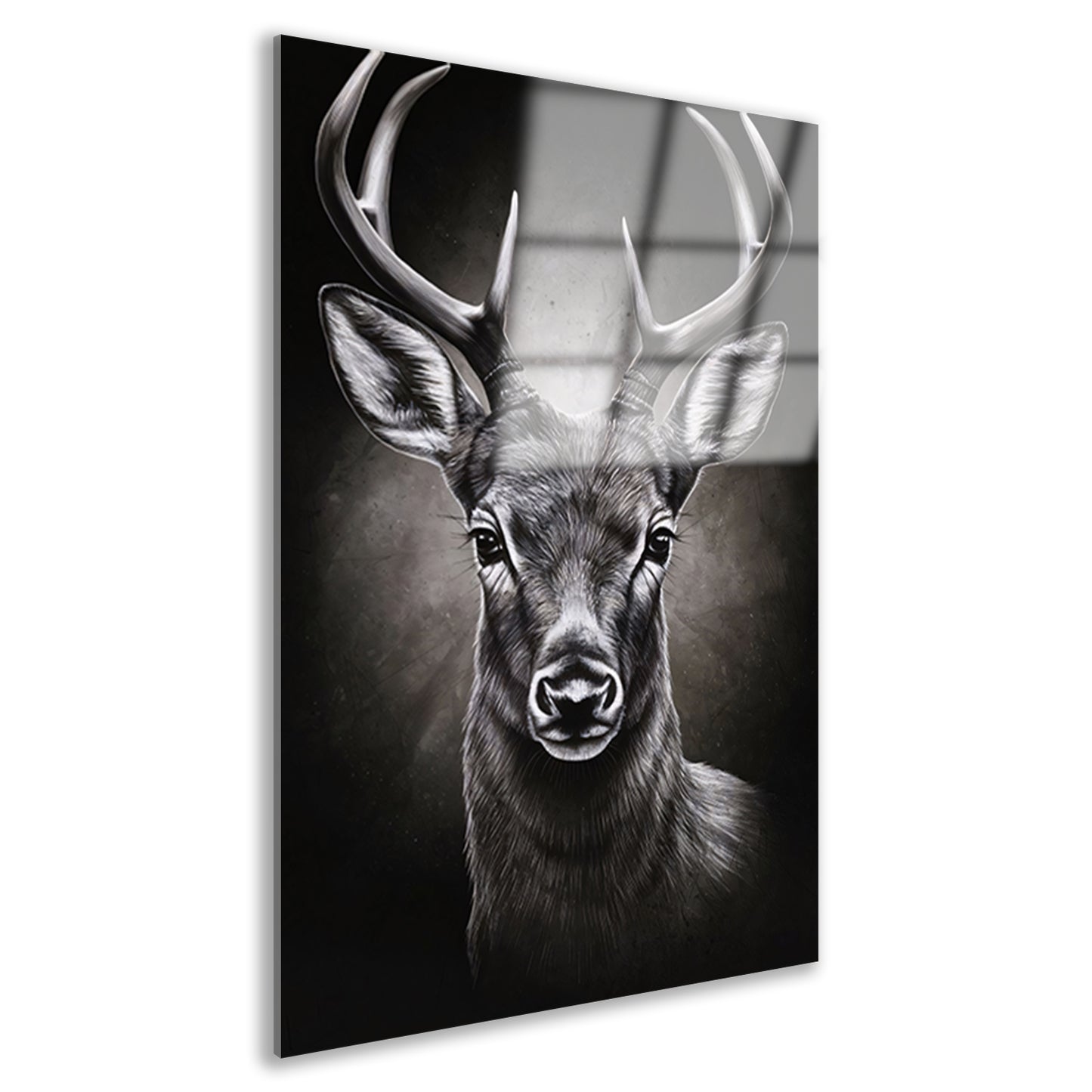 Hyperrealistisch Portret van een Majestueus Hert acrylglas