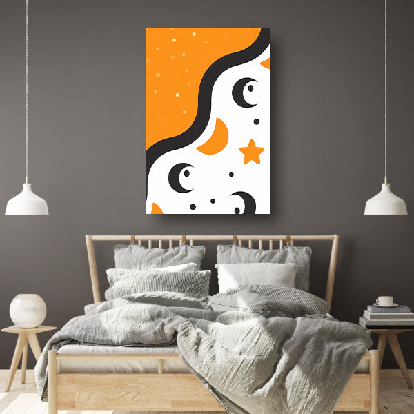 Abstract Maan en Sterren poster