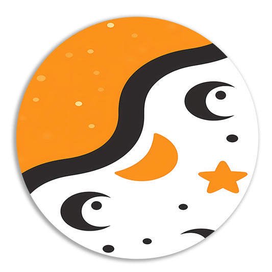 Abstract Maan en Sterren forex muurcirkel