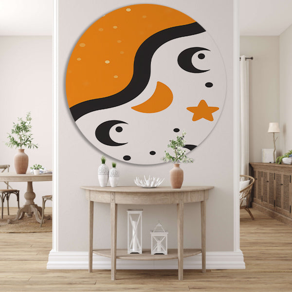 Abstract Maan en Sterren forex muurcirkel