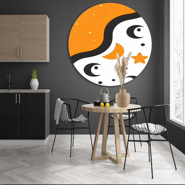 Abstract Maan en Sterren forex muurcirkel