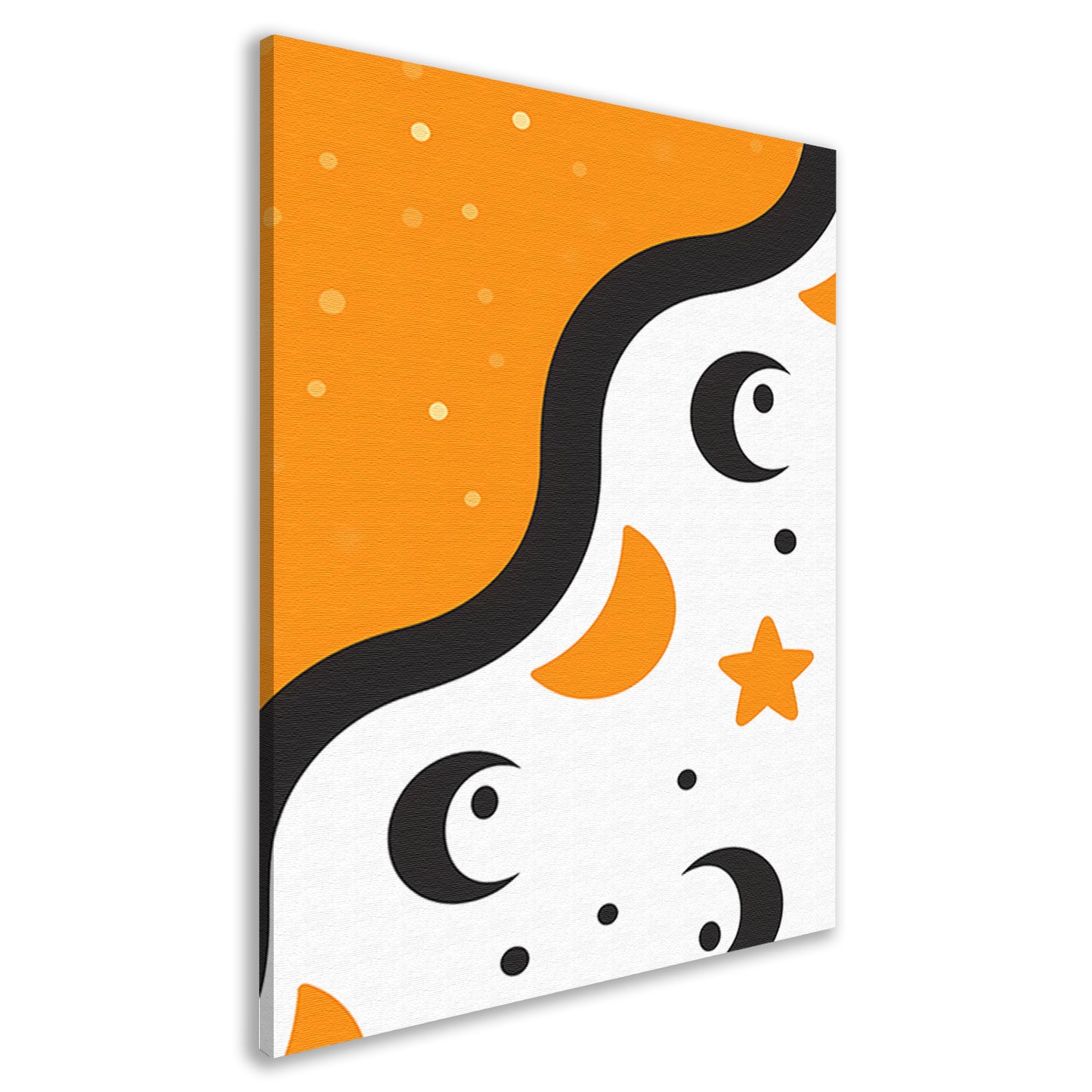 Abstract Maan en Sterren canvas