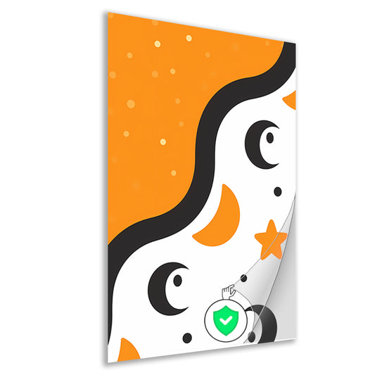 Abstract Maan en Sterren poster