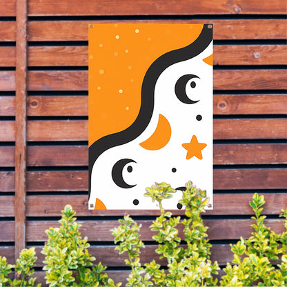 Abstract Maan en Sterren tuinposter