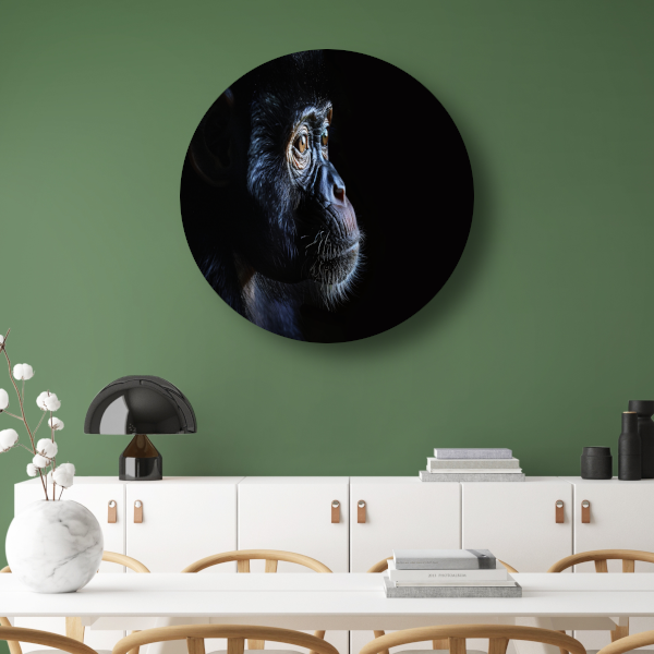 De Stille Getuige - Aap in het Donker forex muurcirkel