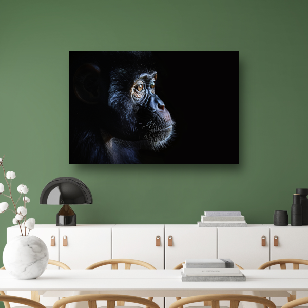 De Stille Getuige - Aap in het Donker canvas