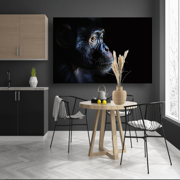 De Stille Getuige - Aap in het Donker canvas