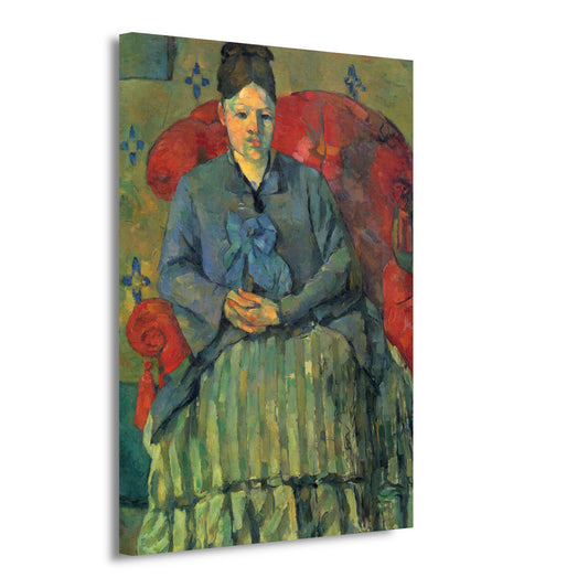 Portret van mevrouw Cézanne in een rode fauteuil - Paul Cézanne canvas