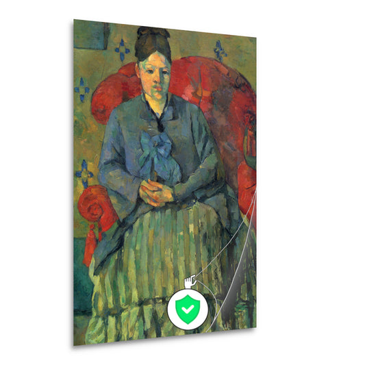 Portret van mevrouw Cézanne in een rode fauteuil - Paul Cézanne poster
