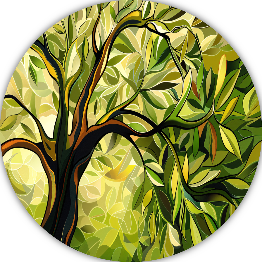 Bloeiende boom van Van Gogh forex muurcirkel