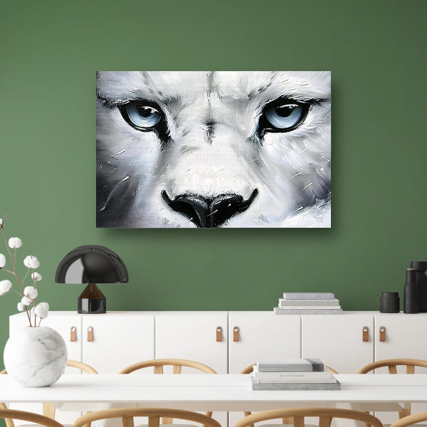 Realistische zwart-wit close-up van panterogen acrylglas