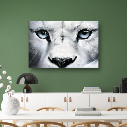 Realistische zwart-wit close-up van panterogen acrylglas