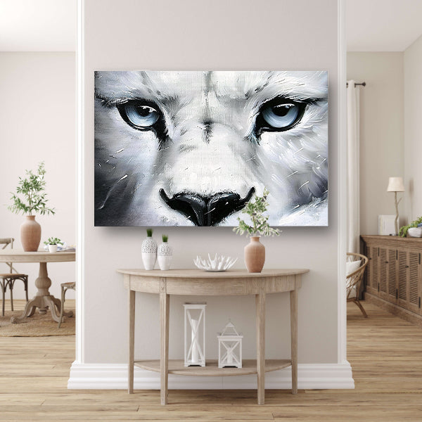 Realistische zwart-wit close-up van panterogen acrylglas