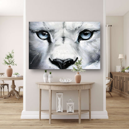 Realistische zwart-wit close-up van panterogen acrylglas