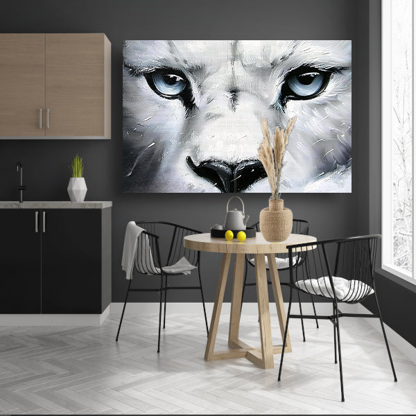 Realistische zwart-wit close-up van panterogen acrylglas