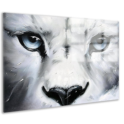 Realistische zwart-wit close-up van panterogen acrylglas