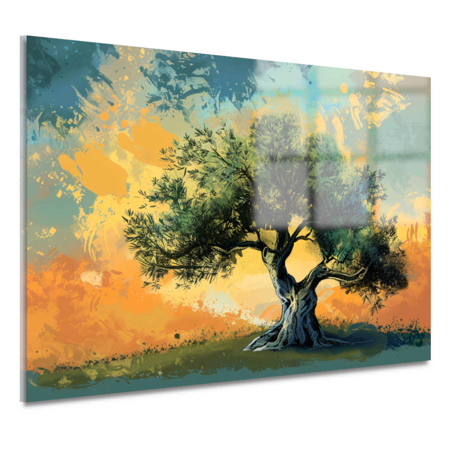 Olijfboom onder Provençaalse hemel acrylglas