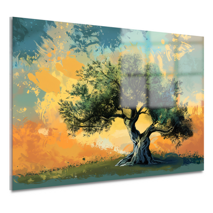 Olijfboom onder Provençaalse hemel acrylglas