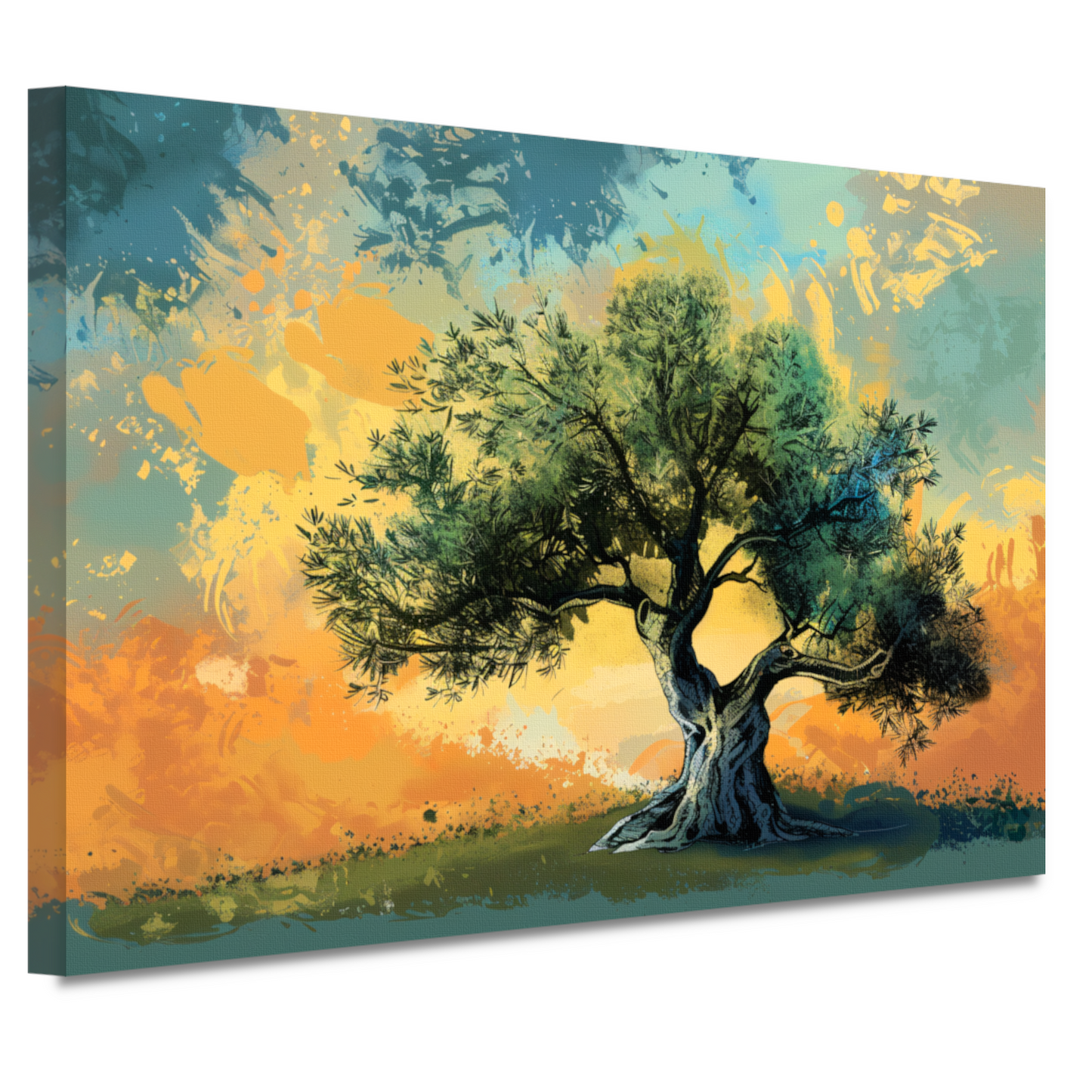 Olijfboom onder Provençaalse hemel canvas