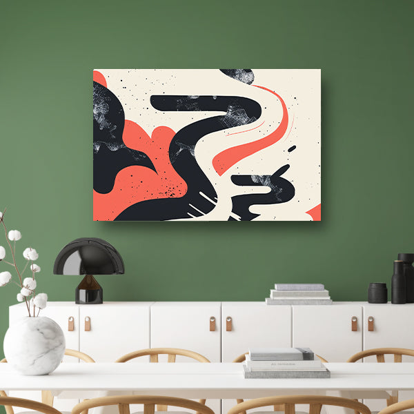 Dynamische abstracte lijnen in kleurcontrast acrylglas