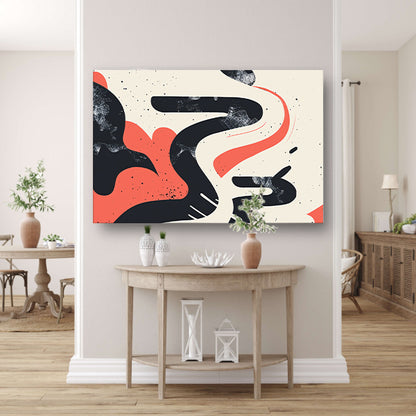 Dynamische abstracte lijnen in kleurcontrast acrylglas