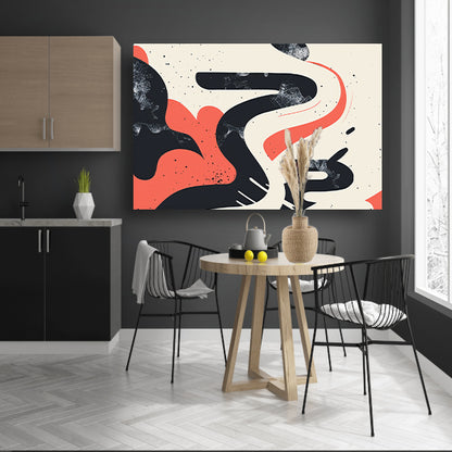 Dynamische abstracte lijnen in kleurcontrast acrylglas