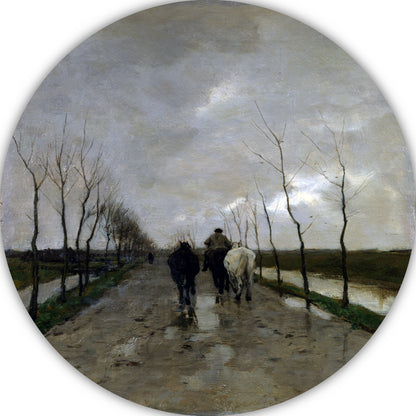 Langs de waterkant - Anton Mauve aluminium muurcirkel