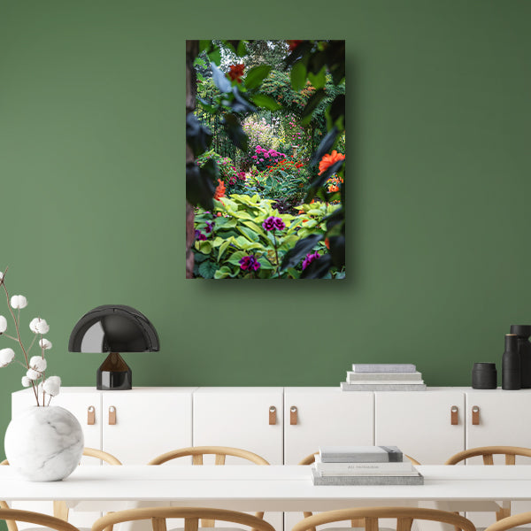 Kleurrijke bloemenpracht in de tuin acrylglas