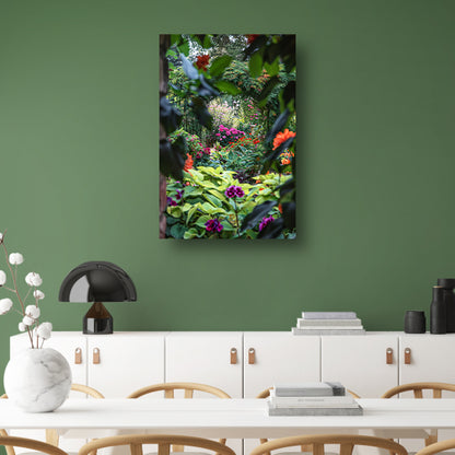 Kleurrijke bloemenpracht in de tuin acrylglas
