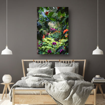 Kleurrijke bloemenpracht in de tuin acrylglas