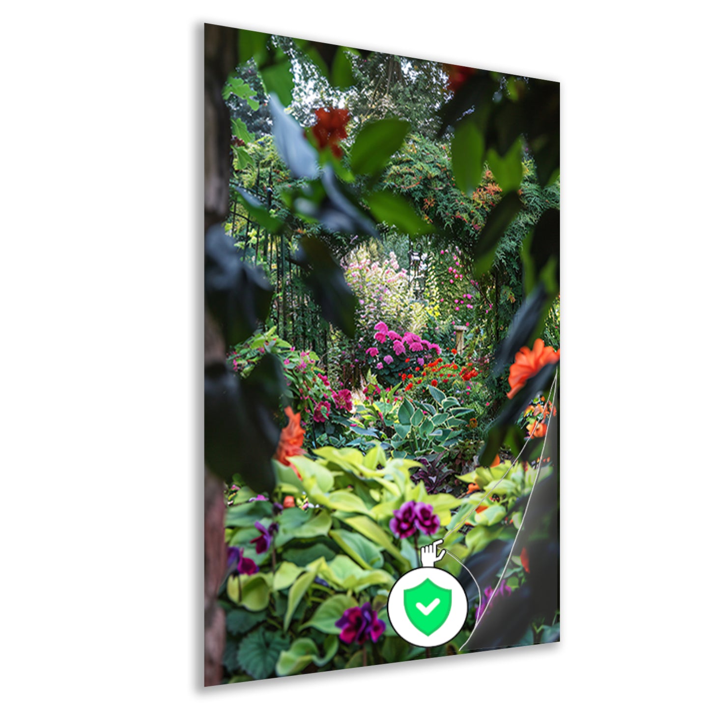 Kleurrijke bloemenpracht in de tuin poster