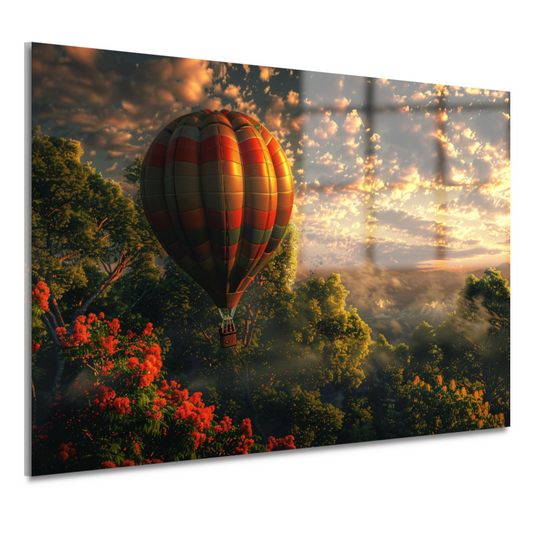 Kleurrijke Ballonvaart in de Avondschemering acrylglas
