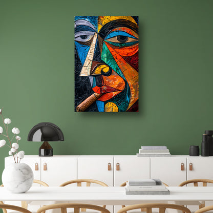 Abstract Kubistisch Portret van Roker canvas