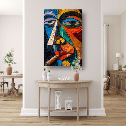 Abstract Kubistisch Portret van Roker canvas