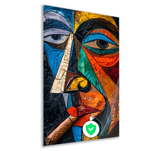 Abstract Kubistisch Portret van Roker poster