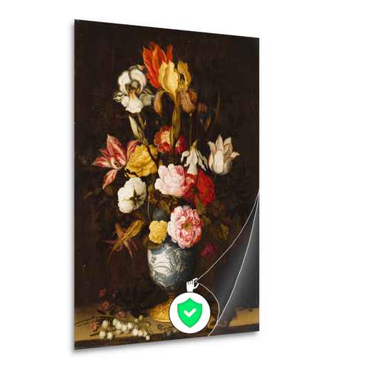 Bloemen in een Wan-Li Vaas - Balthasar van der Ast poster