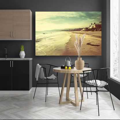 Impressionistisch Strand met Huizen poster
