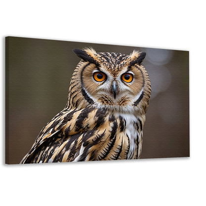 Realistische close-up van een uil canvas