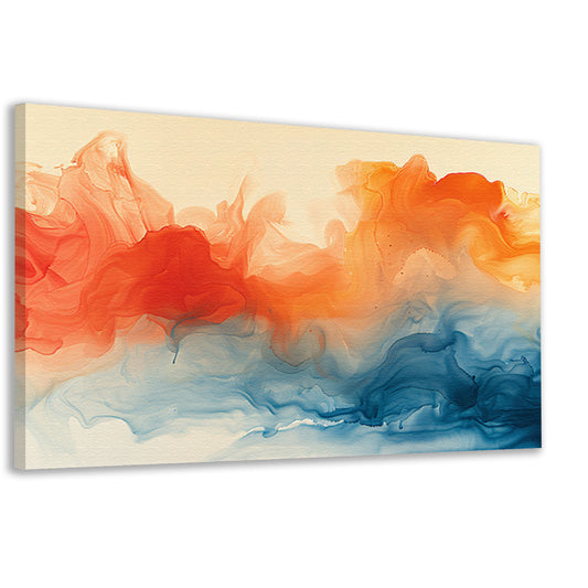 Abstract kunstwerk met levendige kleurencombinatie canvas