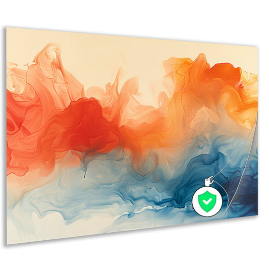 Abstract kunstwerk met levendige kleurencombinatie poster