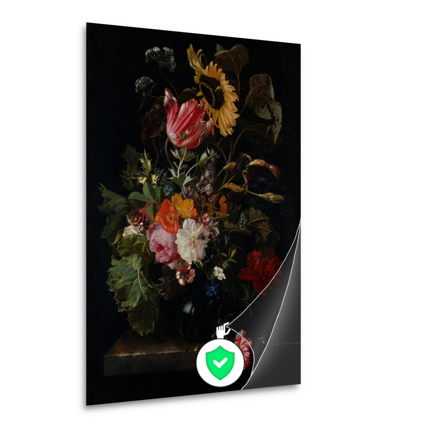 Boeket bloemen in een vaas - Maria van Oosterwyck poster