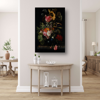 Boeket bloemen in een vaas - Maria van Oosterwyck canvas