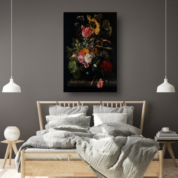 Boeket bloemen in een vaas - Maria van Oosterwyck canvas