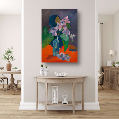 Stilleven met bloemen en idool - Paul Gauguin poster