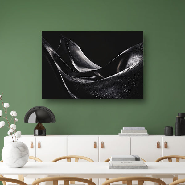 Abstracte golvende vormen in monochrome tinten   acrylglas