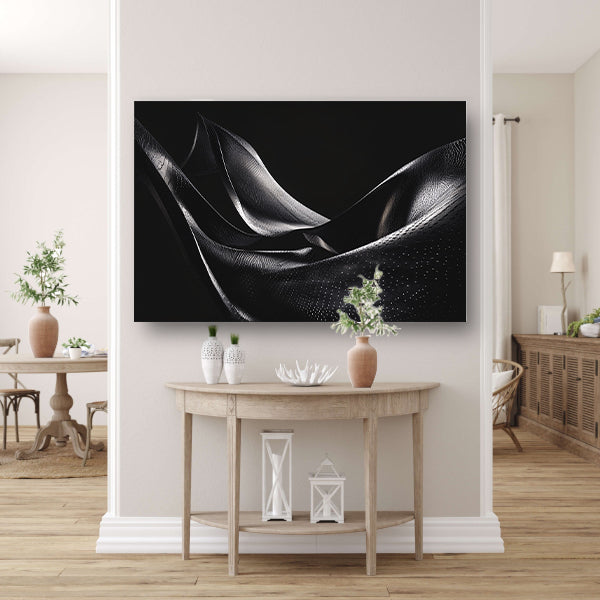 Abstracte golvende vormen in monochrome tinten   acrylglas