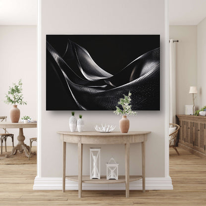 Abstracte golvende vormen in monochrome tinten   acrylglas