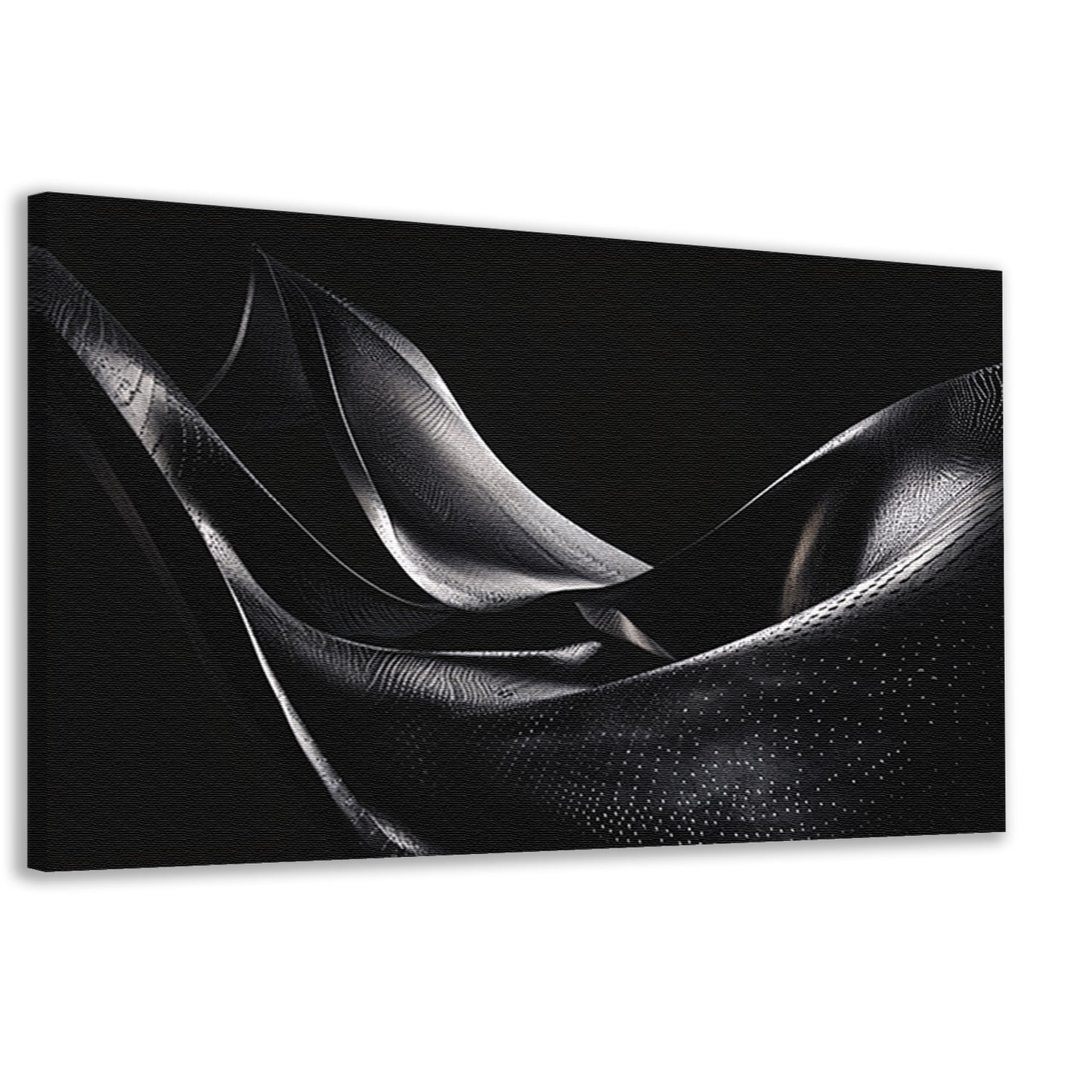 Abstracte golvende vormen in monochrome tinten  canvas